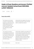 Master oil Exam Questions and Answers &lpar;Verified Answers&rpar; Updated &lpar;Actual Exam&rpar; 20252026 LATEST VERSION&excl;&excl;