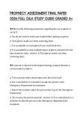 PROPHECY ASSESSMENT FINAL PAPER 2026 FULL Q&A STUDY GUIDE GRADED A&plus;