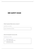 MRI SAFETY QUESTIONS AND VERIFIED ANSWERS