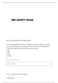 MRI SAFETY & PATIENT CARE MODULE 9 QUESTIONS AND VERIFIED ANSWERS