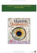 Testbank for Human Anatomy 6th Edition by Kenneth Saladin - complete guide 2025&comma; With rationales&period;