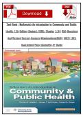 Test Bank - McKenzie's An Introduction to Community and Public Health&comma; 11th Edition &lpar;Seabert&comma; 2026&rpar;&comma; Chapter 1-16 With Questions And Revised Correct Answers &Explanations&lpar;2026 &sol; 2027&rpar; 100&percnt; Guaranteed Pass &vert;&vert;Complete A&plus; Guide