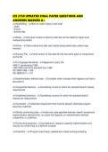 CIS 2750 UPDATED FINAL PAPER QUESTIONS AND ANSWERS MARKED