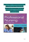 Leddy & Pepper&rsquo;s Professional Nursing &lpar;10th Edition&rpar; by Lucy Hood &mdash; Full Chapters 1&ndash;22 Test Bank &vert; Exam-Ready Questions&comma; Detailed Rationales & Real-World Nursing Concepts