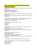 WGU C182 UPDATED FINAL PAPER QUESTIONS AND ANSWERS MARKED
