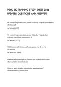 PSYC 210 TRAINING STUDY SHEET 2026 UPDATED QUESTIONS AND ANSWERS