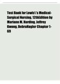 Test Bank for "Lewis&rsquo;s Medical-Surgical Nursing" 12th Edition by Harding&comma; Kwong&comma; Hagle&comma; and Reinisch