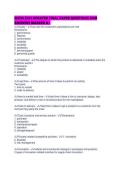 SCHM 2301 UPDATED FINAL PAPER QUESTIONS AND ANSWERS MARKED