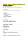 ARKANSAS ADJUSTER UPDATED FINAL PAPER QUESTIONS AND ANSWERS MARKED