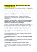CPOA UPDATED EXAM TEST PAPER QUESTIONS AND ANSWERS MARKED