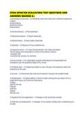CPOA UPDATED EVALUATION TEST QUESTIONS AND ANSWERS MARKED 