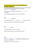CPOA UPDATED PRACTICE EXAM QUESTIONS AND ANSWERS MARKED