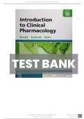 Test Bank Introduction to Clinical Pharmacology 10th Edition Visovsky&comma;Complete Test Bank