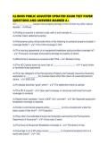 ILLINOIS PUBLIC ADJUSTER UPDATED EXAM TEST PAPER QUESTIONS AND ANSWERS MARKED