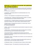 SOCIOLOGY 101 UPDATED EVALUATION TEST QUESTIONS AND ANSWERS MARKED