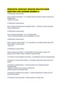 PROSTHETIC ASSISTANT UPDATED PRACTICE EXAM QUESTIONS AND ANSWERS MARKED