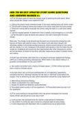 HESI 799 RN EXIT UPDATED STUDY GUIDE QUESTIONS AND ANSWERS MARKED