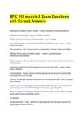 BPK 105 module 5 Exam Questions with Correct Answers 