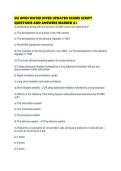 SSI OPEN WATER DIVER UPDATED EXAMS SCRIPT QUESTIONS AND ANSWERS MARKED
