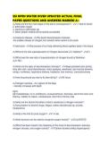 SSI OPEN WATER DIVER UPDATED ACTUAL FINAL PAPER QUESTIONS AND ANSWERS MARKED