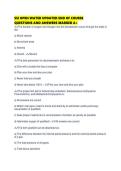 SSI OPEN WATER UPDATED END OF COURSE QUESTIONS AND ANSWERS MARKED