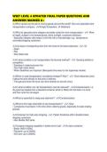 WSET LEVEL 4 UPDATED FINAL PAPER QUESTIONS AND ANSWERS MARKED