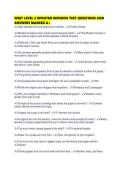 WSET LEVEL 2 UPDATED REVISION TEST QUESTIONS AND ANSWERS MARKED