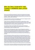 BPK 105 FINAL EXAM WITH 100&percnt; CORRECT ANSWERS 2026 LATEST UPDATE