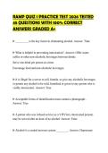 RAMP QUIZ 1 PRACTICE TEST 2026 TESTED 45 QUESTIONS WITH 100&percnt; CORRECT ANSWERS GRADED A&plus;