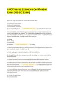 ANCC Nurse Executive Certification Exam &lpar;NE-BC Exam&rpar; 