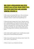 RED CROSS LIFEGUARDING MULTIPLE CHOICE 2026 ACTUAL EXAM SCRIPT FULL SOLUTION QUESTIONS AND ANSWERS VERIFIED GRADED A&plus;