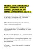 RED CROSS LIFEGUARDING MULTIPLE CHOICE 2026 EXAMINATION TEST COMPLETE QUESTIONS AND 100&percnt; CORRECT ANSWERS VERIFIED GRADED A&plus;