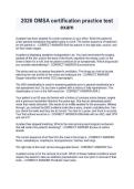 2026 OMSA certification practice test  exam