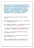 UNCG BIO 277 Final Updated Exam 2026 WITH  Recent Newest Verified And Well Analyzed Exam  Questions  &lpar;Actual Exam 2026-2027&rpar; Correct  Detailed & Verified ANSWERS &lpar;100&percnt; Accurate  Solutions&rpar; ALREADY GRADED A&plus;&vert;&vert;NEWEST  VERSION Of The Exam Guarantee Pass&excl;&excl; 