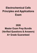 Electrochemical Cells&colon; Principles & Applications Study Guide PDF