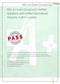 NSG 312 Exam &lpar;2024&sol;2025&rpar; Verified   Questions and Verified Rationalized  Answers&comma; 100&percnt; A&plus; Graded   