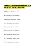 CHEM120 COMPREHENSIVE REVIEW 2026 TESTED SOLUTIONS GRADED A&plus;