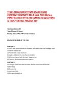 TEXAS MANICURIST STATE BOARD EXAM 2026&sol;2027 COMPLETE TDLR NAIL TECHNICIAN PRACTICE TEST WITH 200 COMPLETE QUESTIONS & 100&percnt; VERIFIED ANSWER KEY