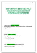 CSET  SUBTEST  2  &lpar;SCIENCE&rpar;&vert;ACTUAL  EXAM  QUESTIONS  AND  CORRECT  ANSWERS&vert;ACE  YOUR  SCORES 