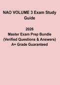 NAO Volume 3 Exam Study Guide & Optics Review Notes PDF
