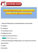 ATLS  10th   Edition  Post  Test  1     Questions  and  Verified  Answers 2025-2026   100&percnt;  Correct  &vert;  Grade  A&plus; 