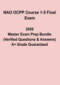 NAO OCPP Course 1&ndash;5 Final Exam Study Guide & Practice Questions PDF