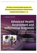 Complete Test Bank- Advanced Health Assessment and Differential Diagnosis&colon; Essentials for Clinical Practice&comma; 1st Ed&period; By Suzanne Smeltzer&comma; Karen M&period; Myrick&comma; Laima Karosas&period; &lpar;All Chapters 1-12&comma; Verified Answers with Rationales&rpar;