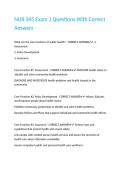 NUR 345 Exam 1 Questions With Correct Answers