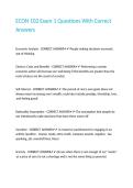 ECON 102 Exam 1 Questions With Correct Answers
