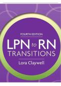 LPN to RN Transitions 4th Edition &ndash; Claywell &ndash; Complete Test Bank with Answers &lpar;Exam Practice Questions&rpar;