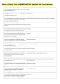 History of Sport Exam 1 UPDATED ACTUAL Questions And Correct Answers 