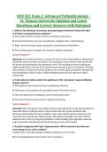 NUR 502 Exam 2&colon; Advanced Pathophysiology -  St&period; Thomas University Updated and Latest  Questions and Correct Answers with Rationale 