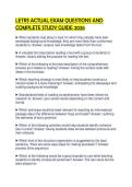 LETRS ACTUAL EXAM QUESTIONS AND COMPLETE STUDY GUIDE 2026&period;pdf
