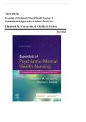 Test Bank - Essentials of Psychiatric Mental Health Nursing&colon; A Communication Approach to Evidence-Based Care&comma; 4th edition &lpar;Varcarolis&comma; 2021&rpar;&comma; Chapter 1-28 &vert; All Chapters